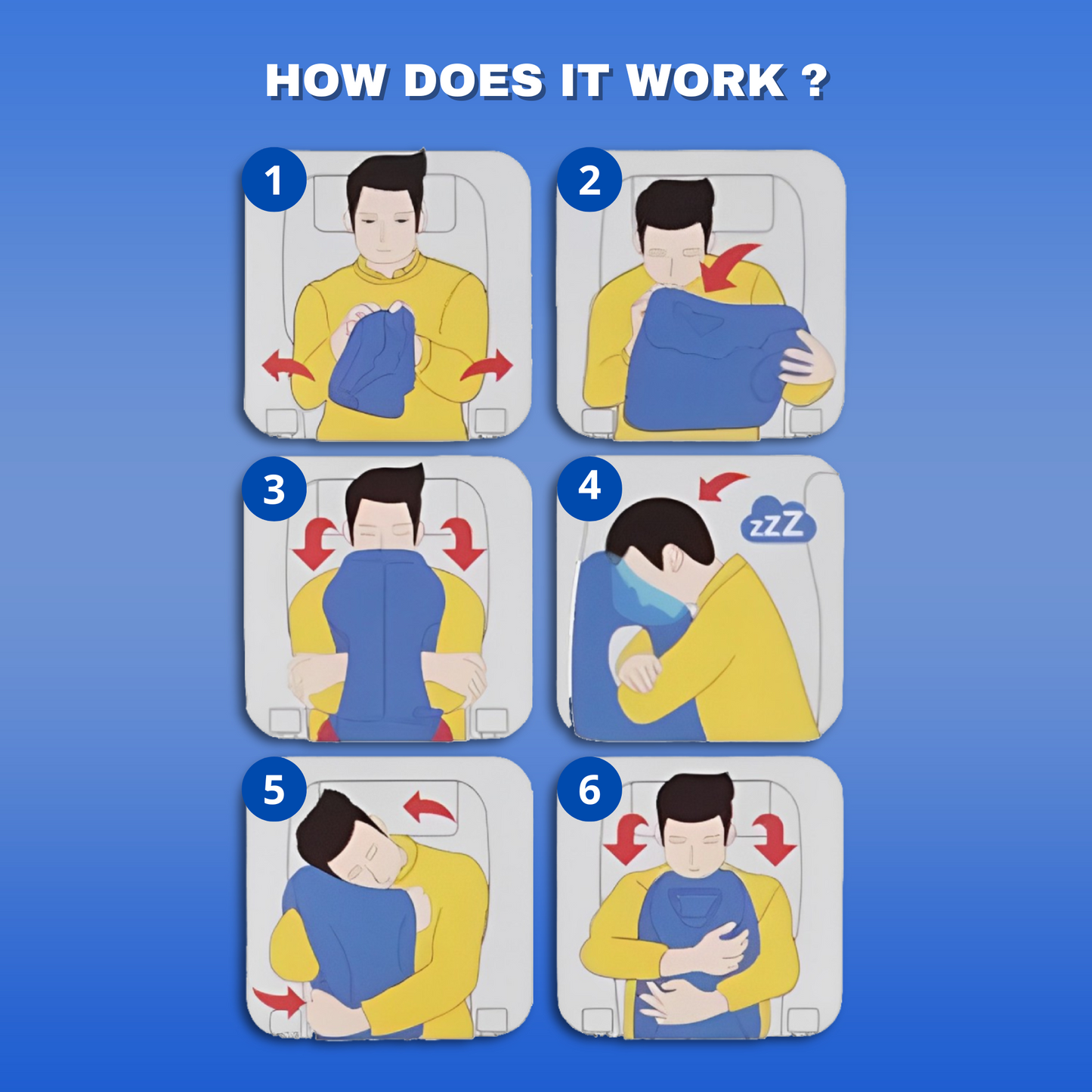 Inflatable Travel Pillow Bag - BeHappy Store -