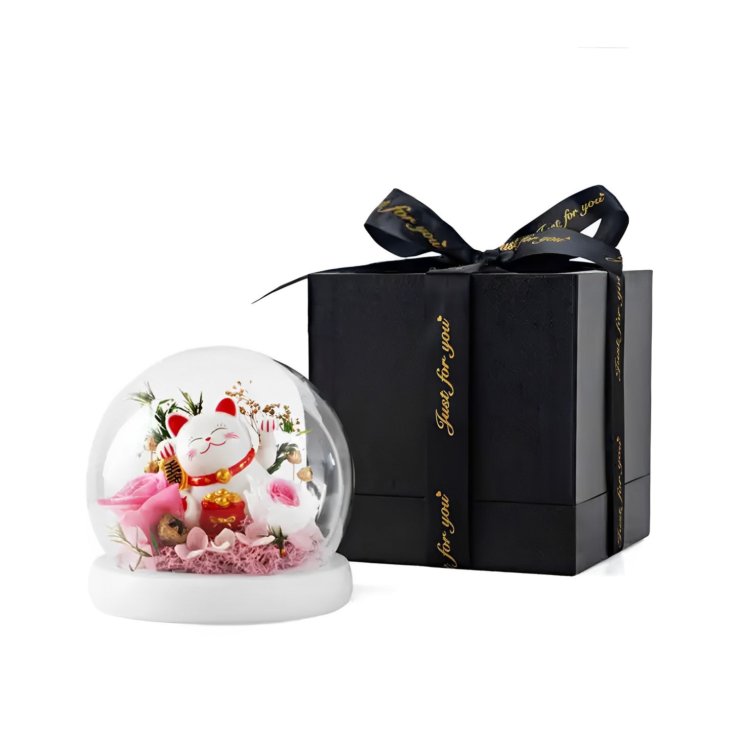 Cat Doll Feng Shui Crystal Dome - BeHappy Store -