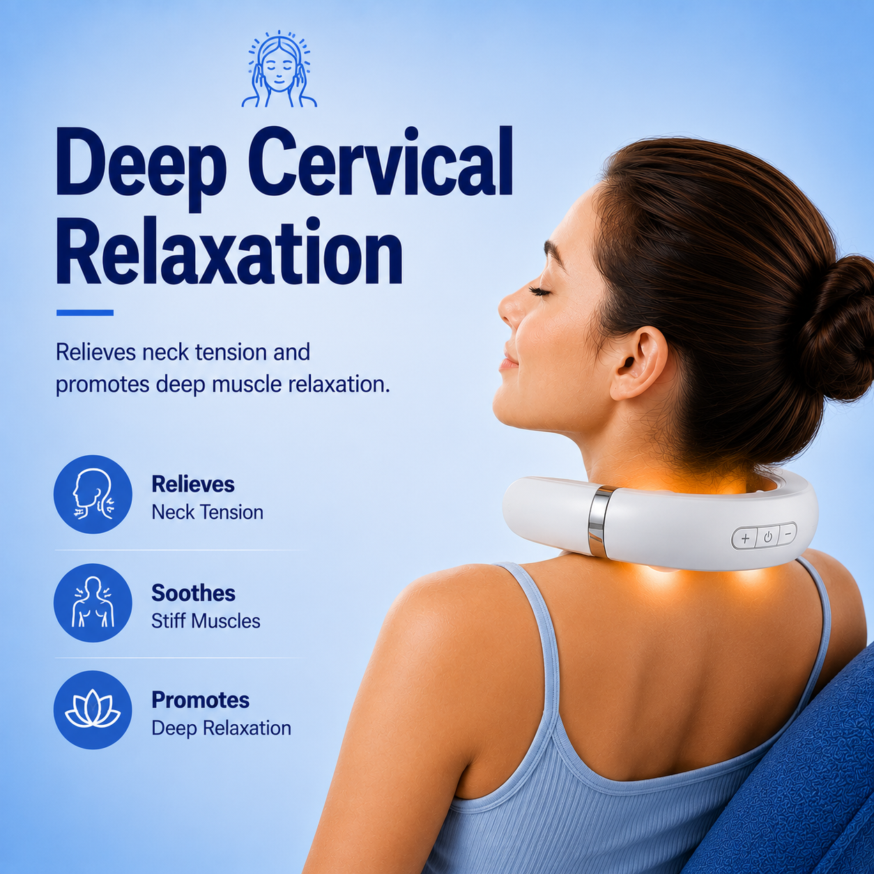 Smart Neck Massager With Heat – Wireless Deep Relief