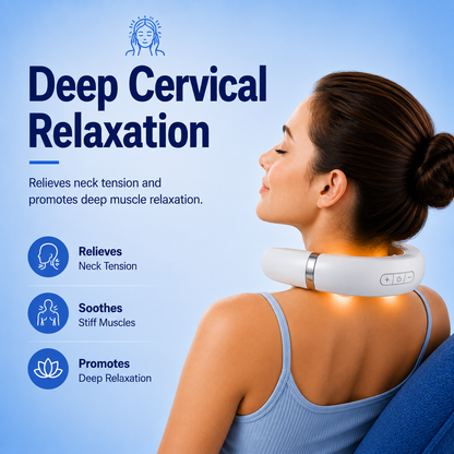 Smart Neck Massager With Heat – Wireless Deep Relief