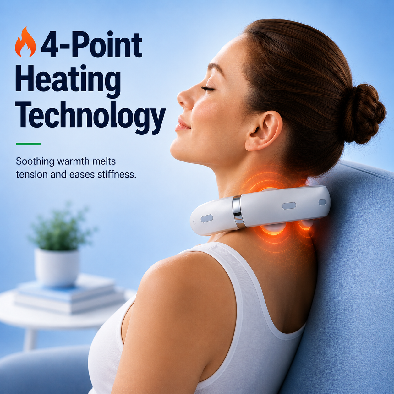 Smart Neck Massager With Heat – Wireless Deep Relief