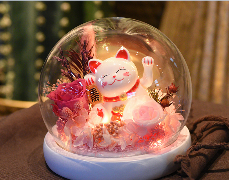 Cat Doll Feng Shui Crystal Dome - BeHappy Store -