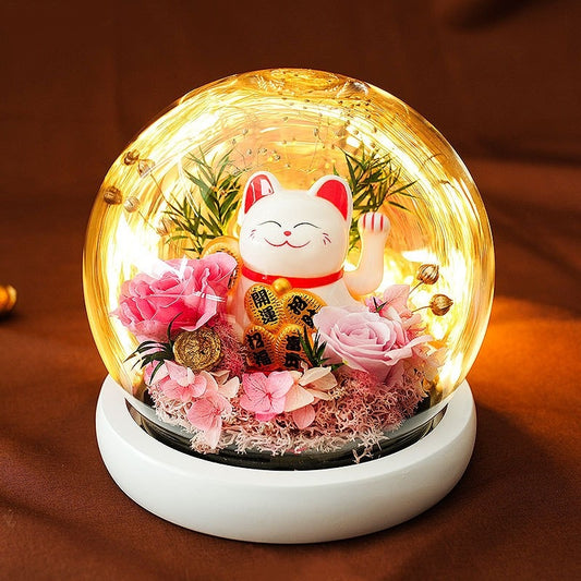 Cat Doll Feng Shui Crystal Dome - BeHappy Store -