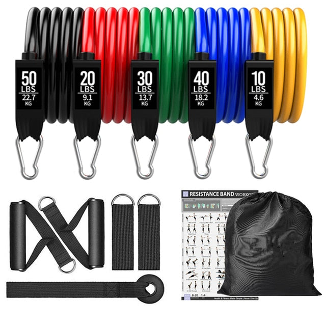 150LBS Resistance Bands Set with Handles for Working Out - BeHappy Store -
