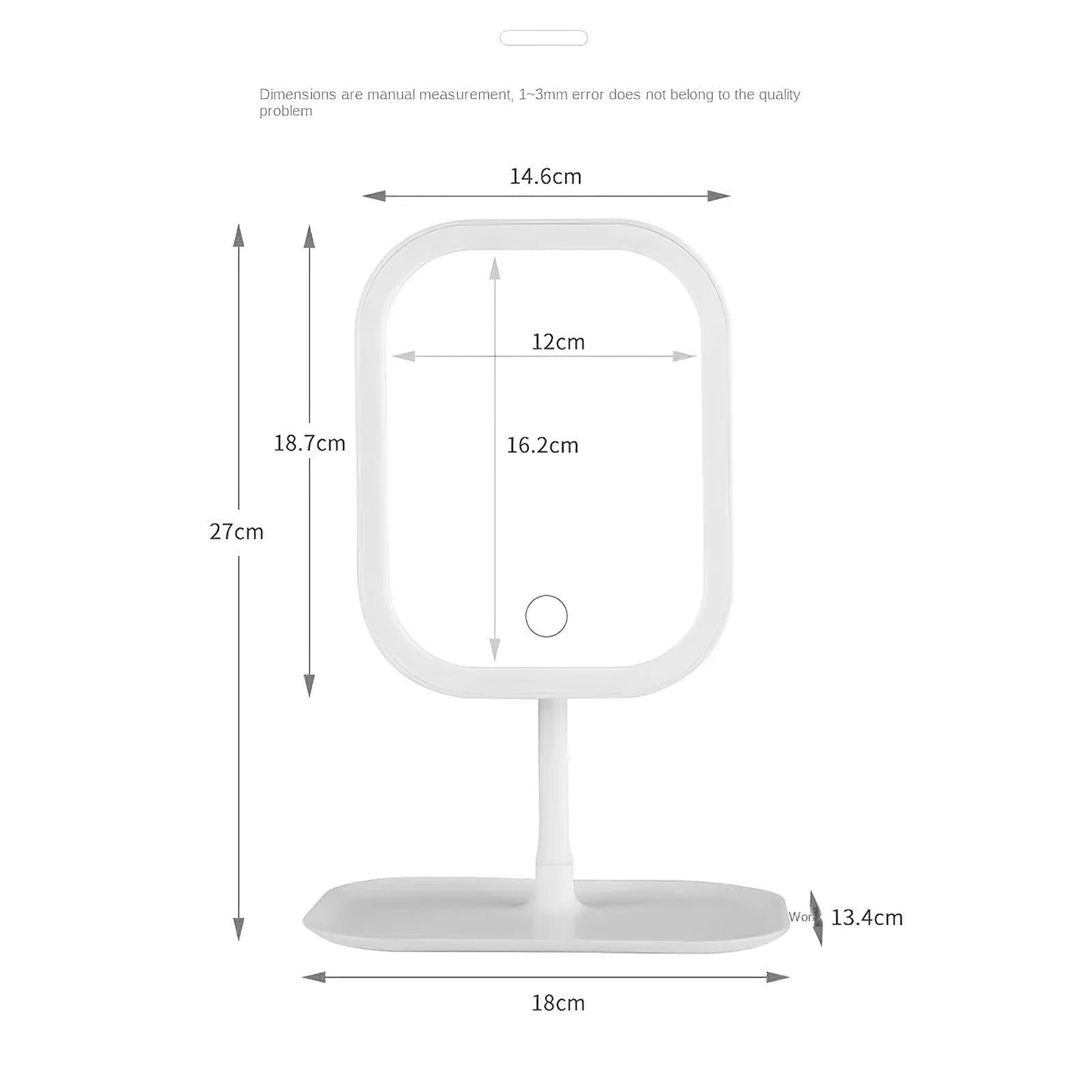 LED Vanity Makeup Mirror – Dimmable Tri-Color Lighting