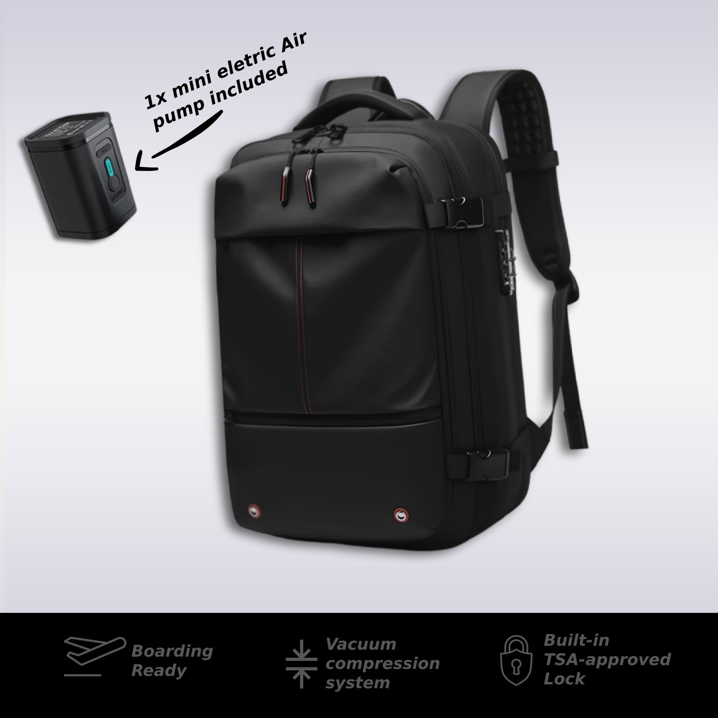 AirPro™ – Carry-On Vacuum Compression Backpack