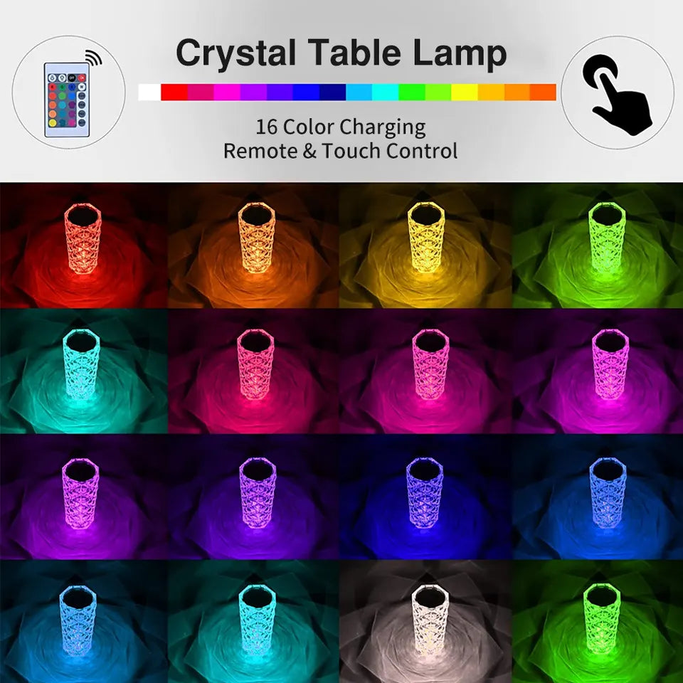 LED Crystal Tower Lamp Light - BeHappy Store -