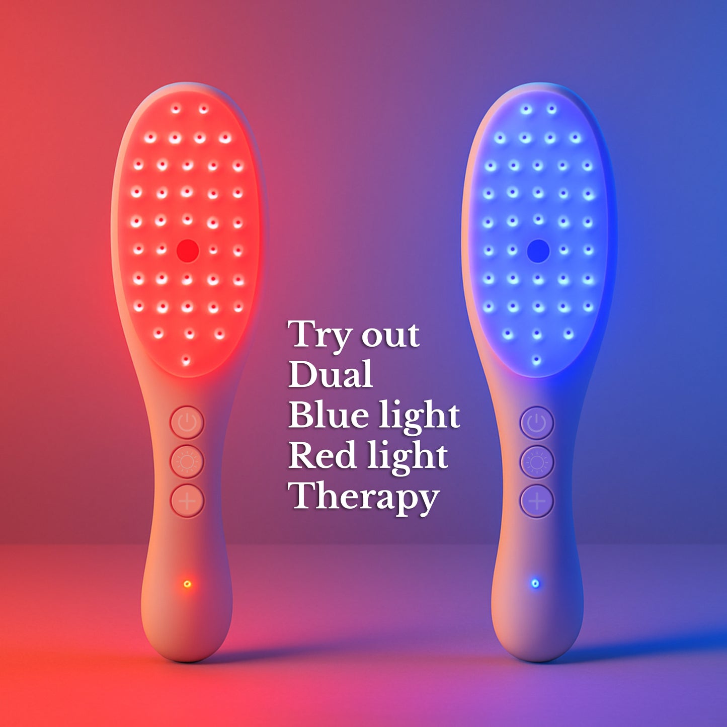 Red & Blue Light Electric Scalp Massager Brush – Hair Growth & Relaxation Comb for Women