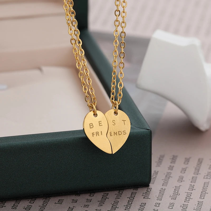BFF Split Heart Necklaces For Women - BeHappy Store -