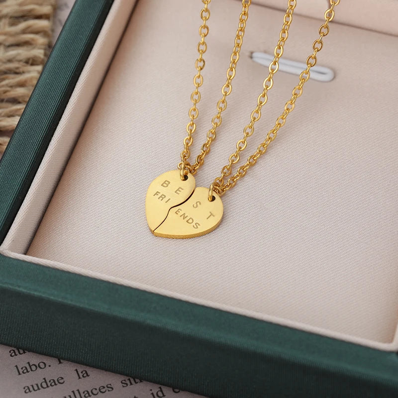 BFF Split Heart Necklaces For Women - BeHappy Store -