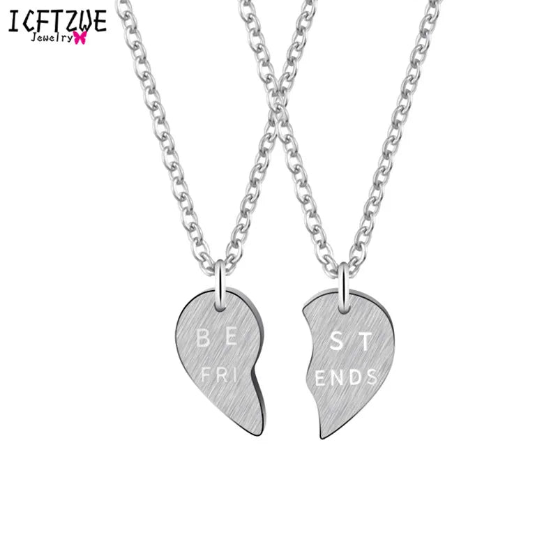 BFF Split Heart Necklaces For Women - BeHappy Store -