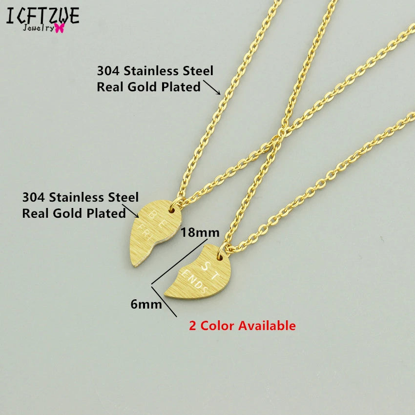 BFF Split Heart Necklaces For Women - BeHappy Store -