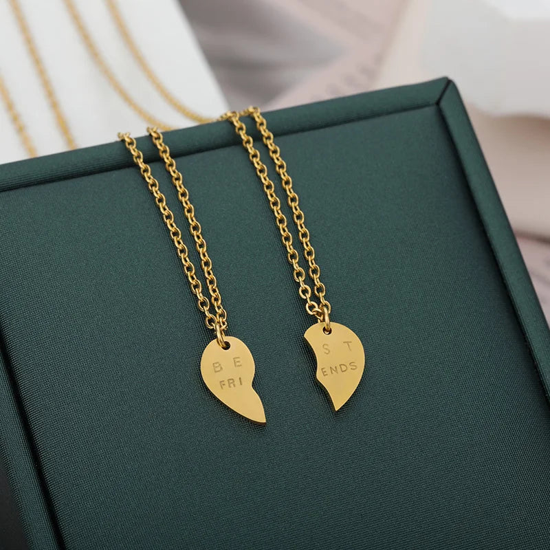 BFF Split Heart Necklaces For Women - BeHappy Store -