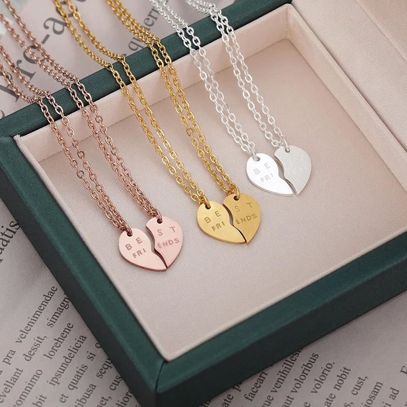 BFF Split Heart Necklaces For Women - BeHappy Store -