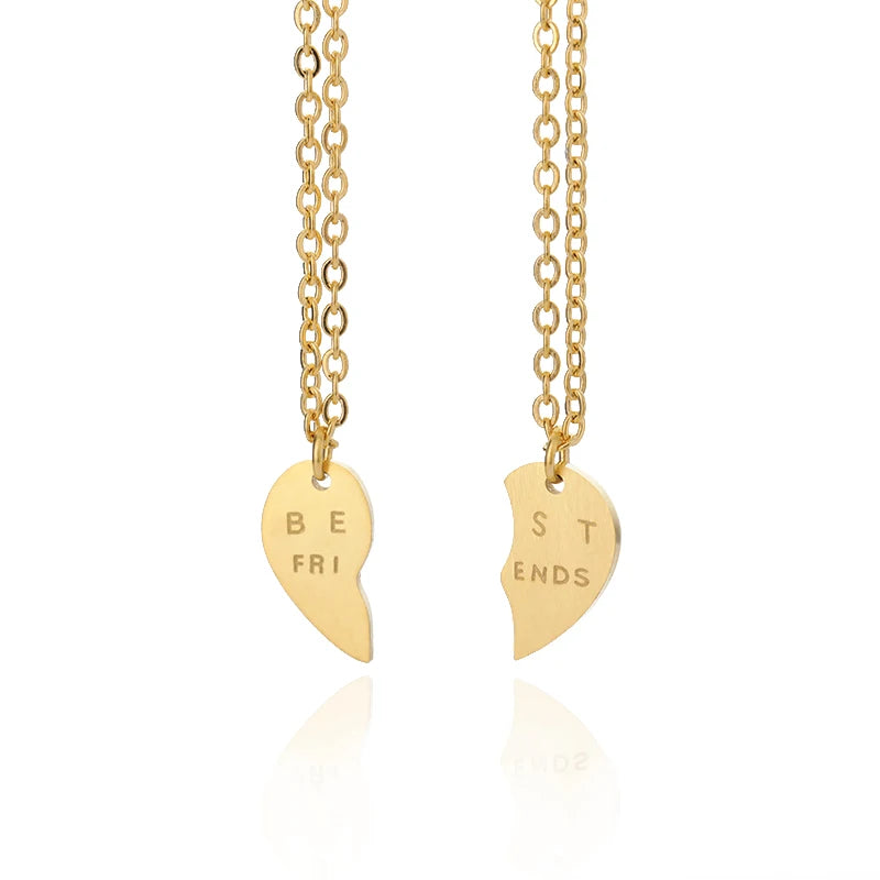 BFF Split Heart Necklaces For Women - BeHappy Store -