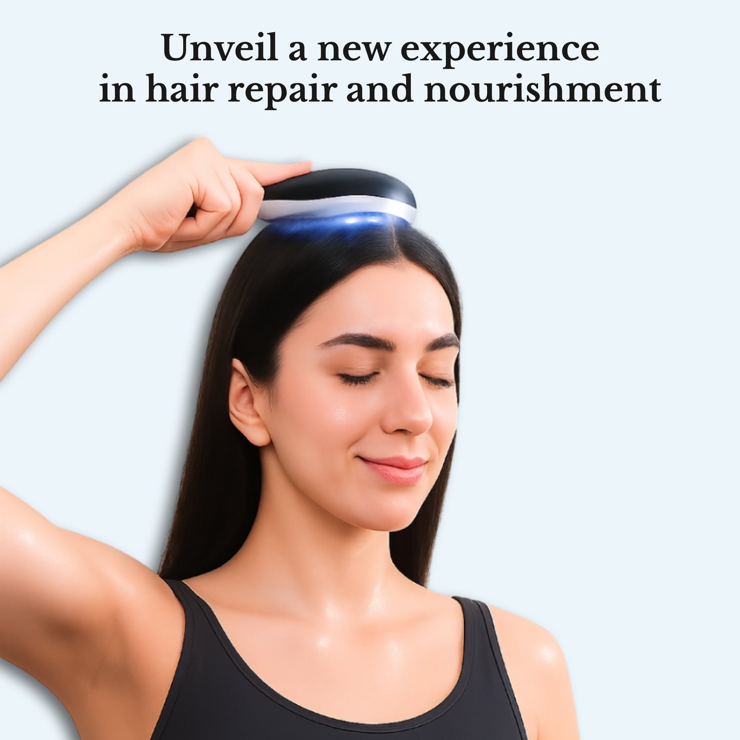 Red & Blue Light Electric Scalp Massager Brush – Hair Growth & Relaxation Comb for Women