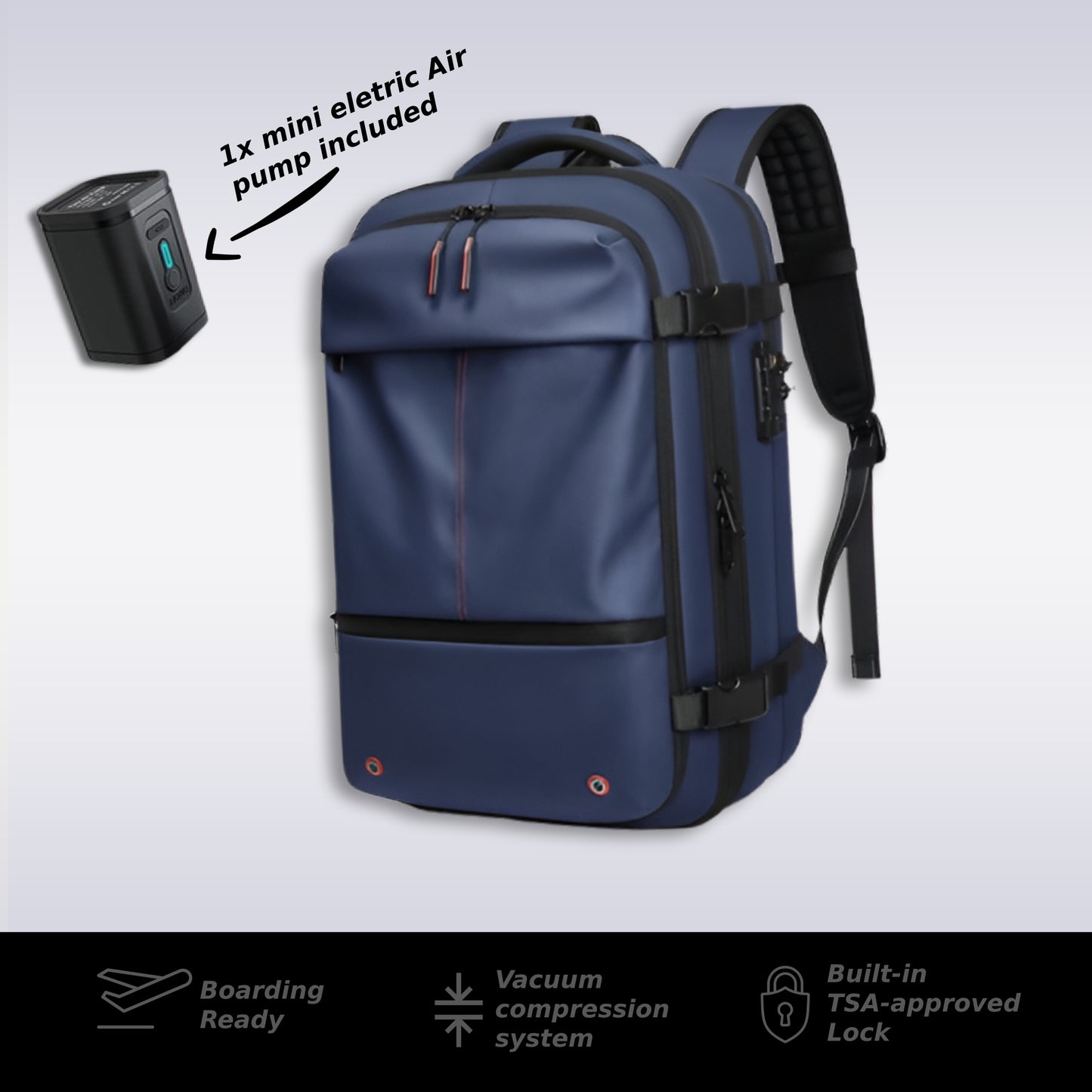 AirPro™ – Carry-On Vacuum Compression Backpack