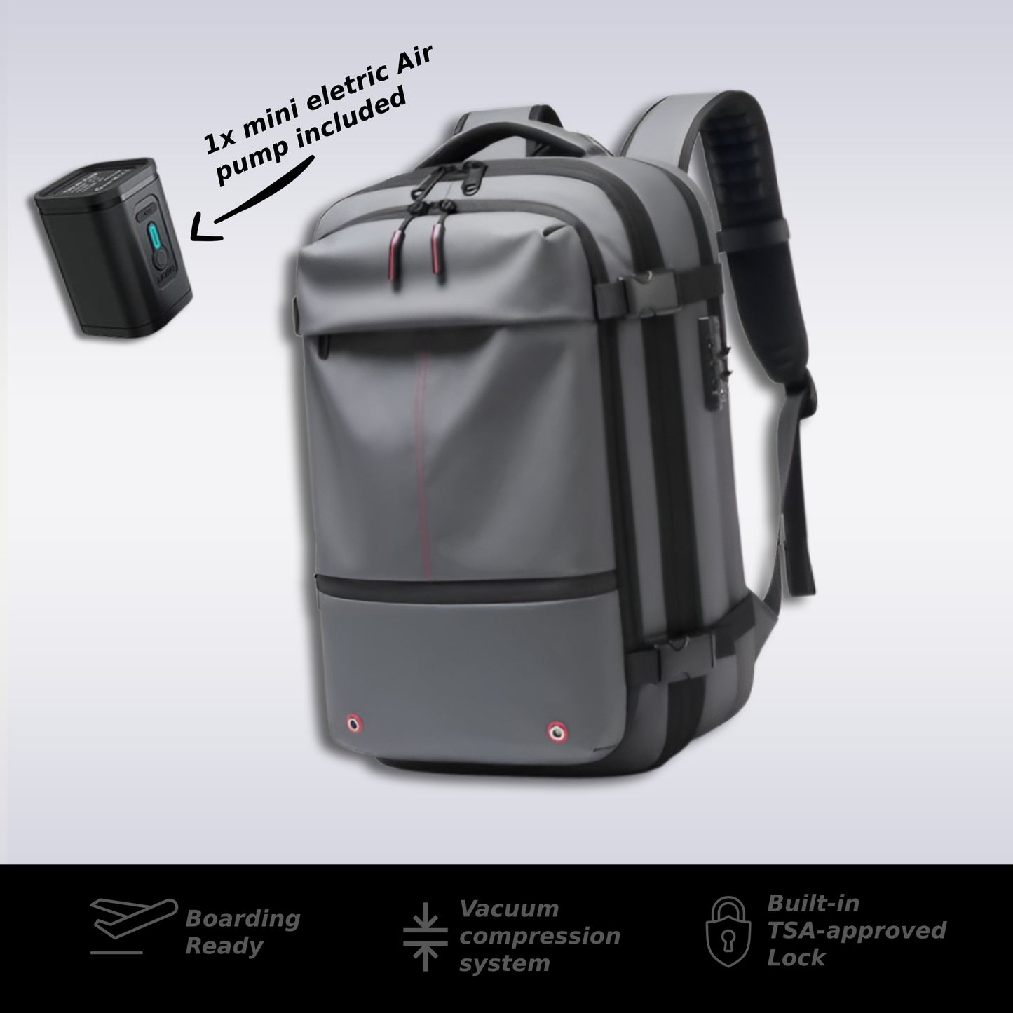 AirPro™ – Carry-On Vacuum Compression Backpack
