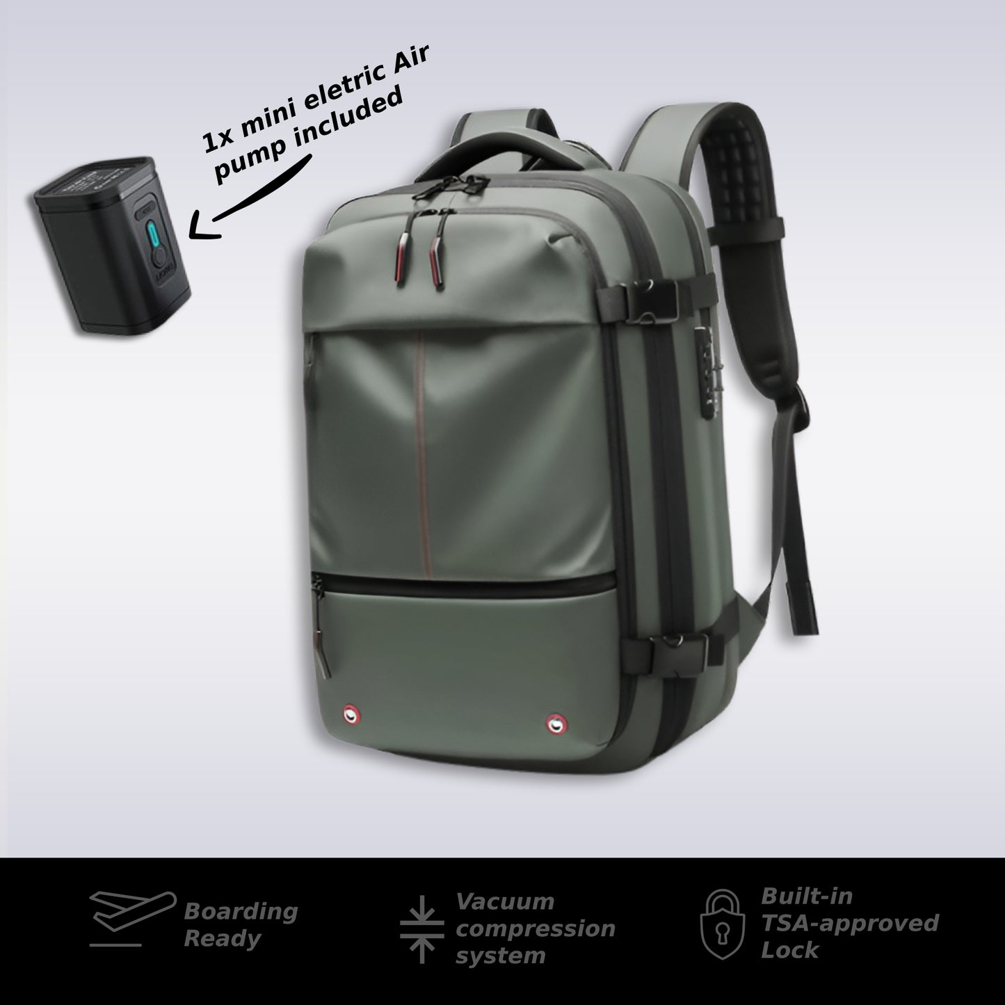AirPro™ – Carry-On Vacuum Compression Backpack