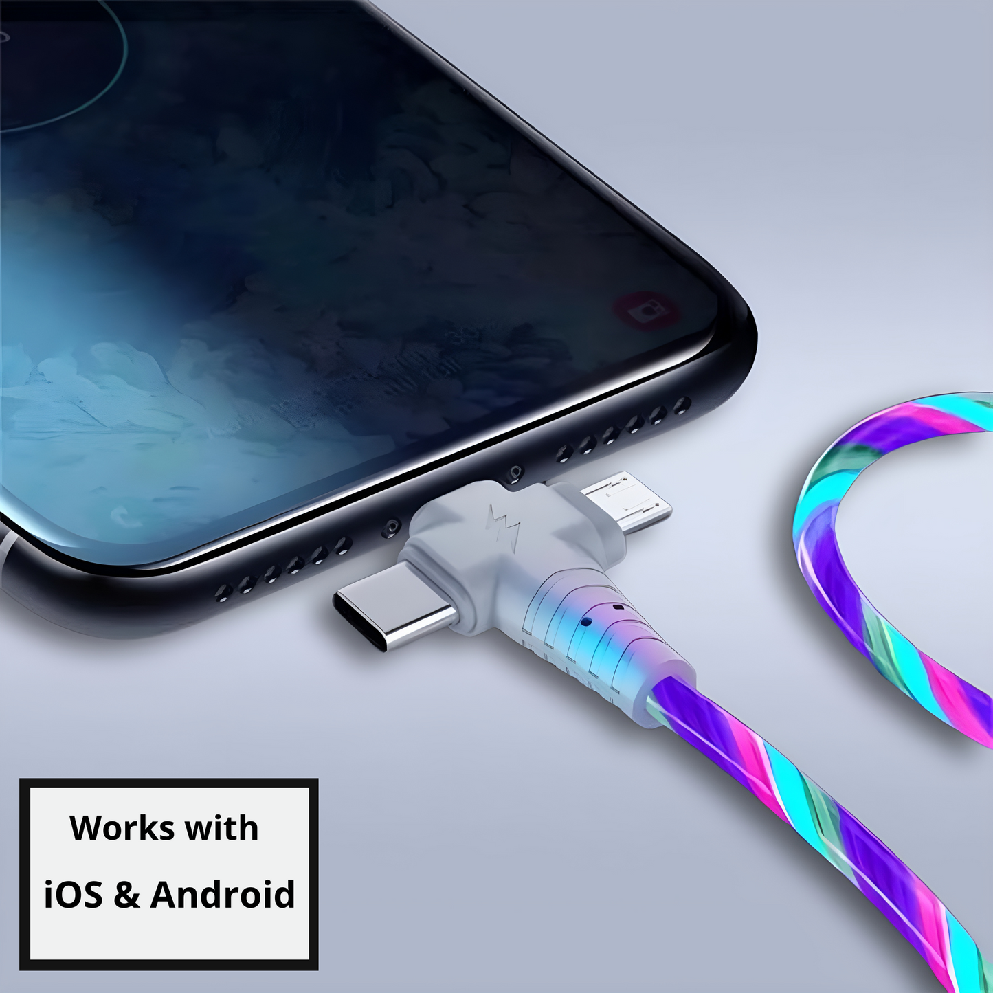Not Boring™ - 3-in-1 Luminous LED Charging + Sync cable