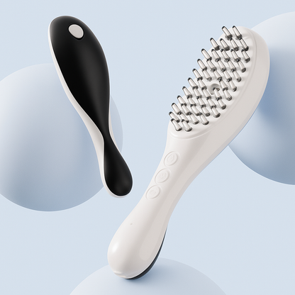 Red & Blue Light Electric Scalp Massager Brush – Hair Growth & Relaxation Comb for Women