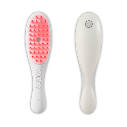 Red & Blue Light Electric Scalp Massager Brush – Hair Growth & Relaxation Comb for Women