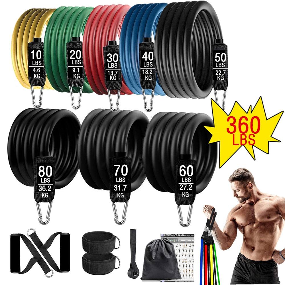 150LBS Resistance Bands Set with Handles for Working Out - BeHappy Store -